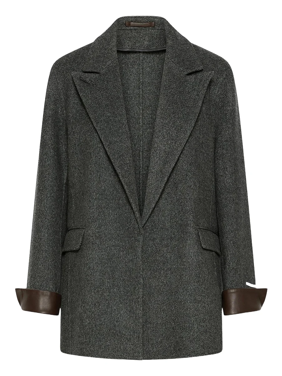 Women's Pure Wool Double Sided Fabric Blazer