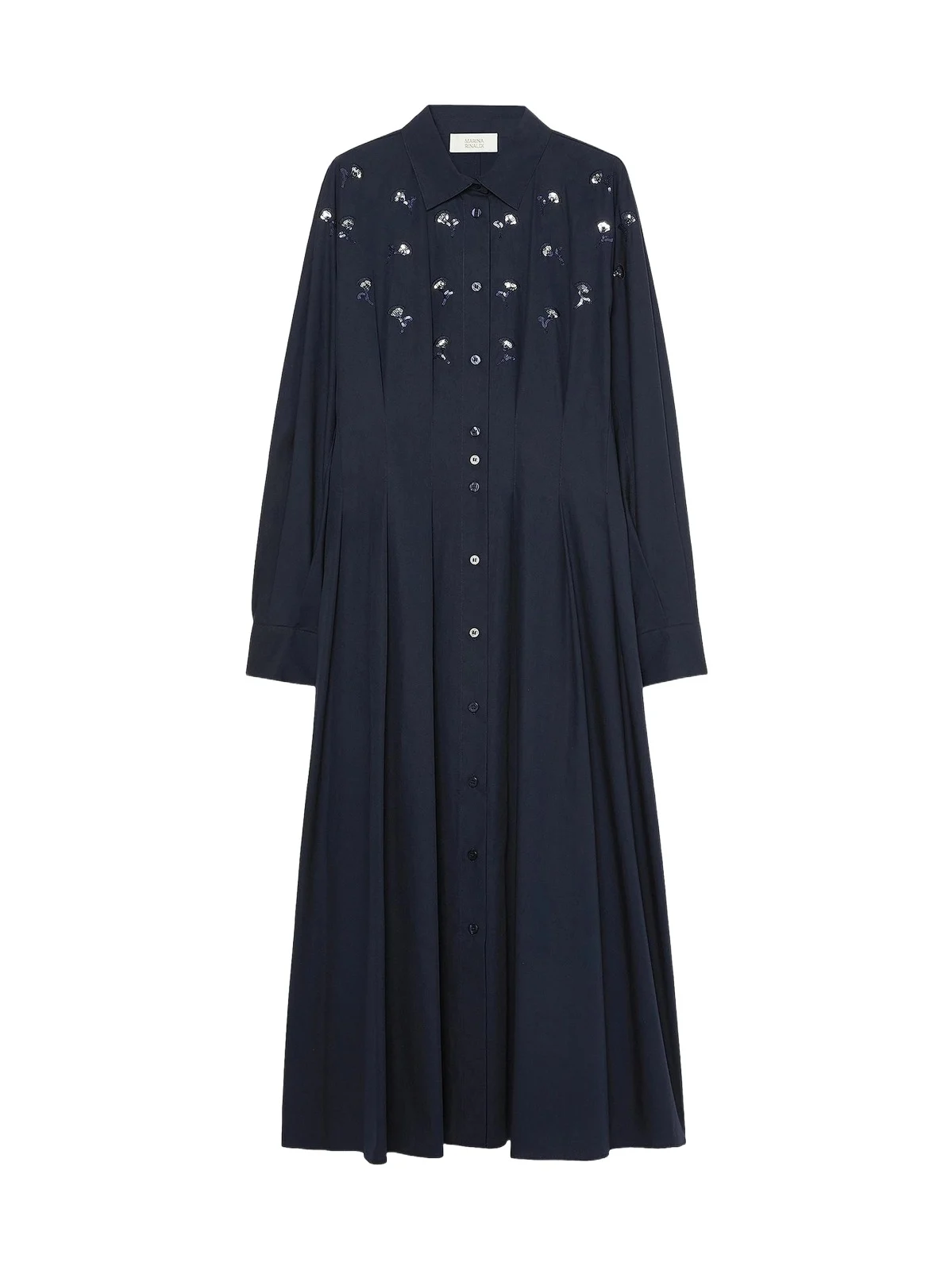 Marina Rinaldi Women's Embroidered Poplin Dress