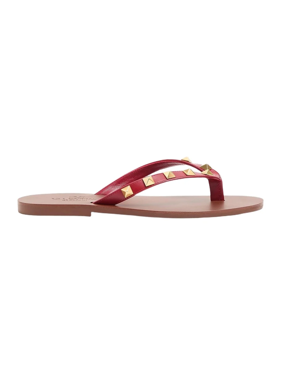 Valentino Women's Rockstud Calfskin 05MM Thong Sandals