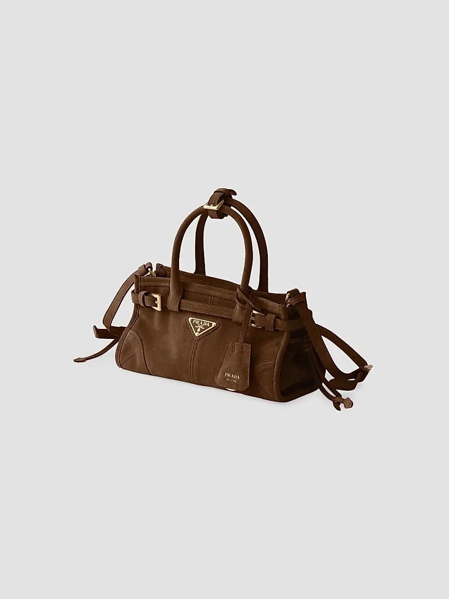 Prada Women's Bonnie Suede Top Handle Bag | Thumbnail 2 Prada Women's Bonnie Suede Top Handle Bag | Thumbnail 2