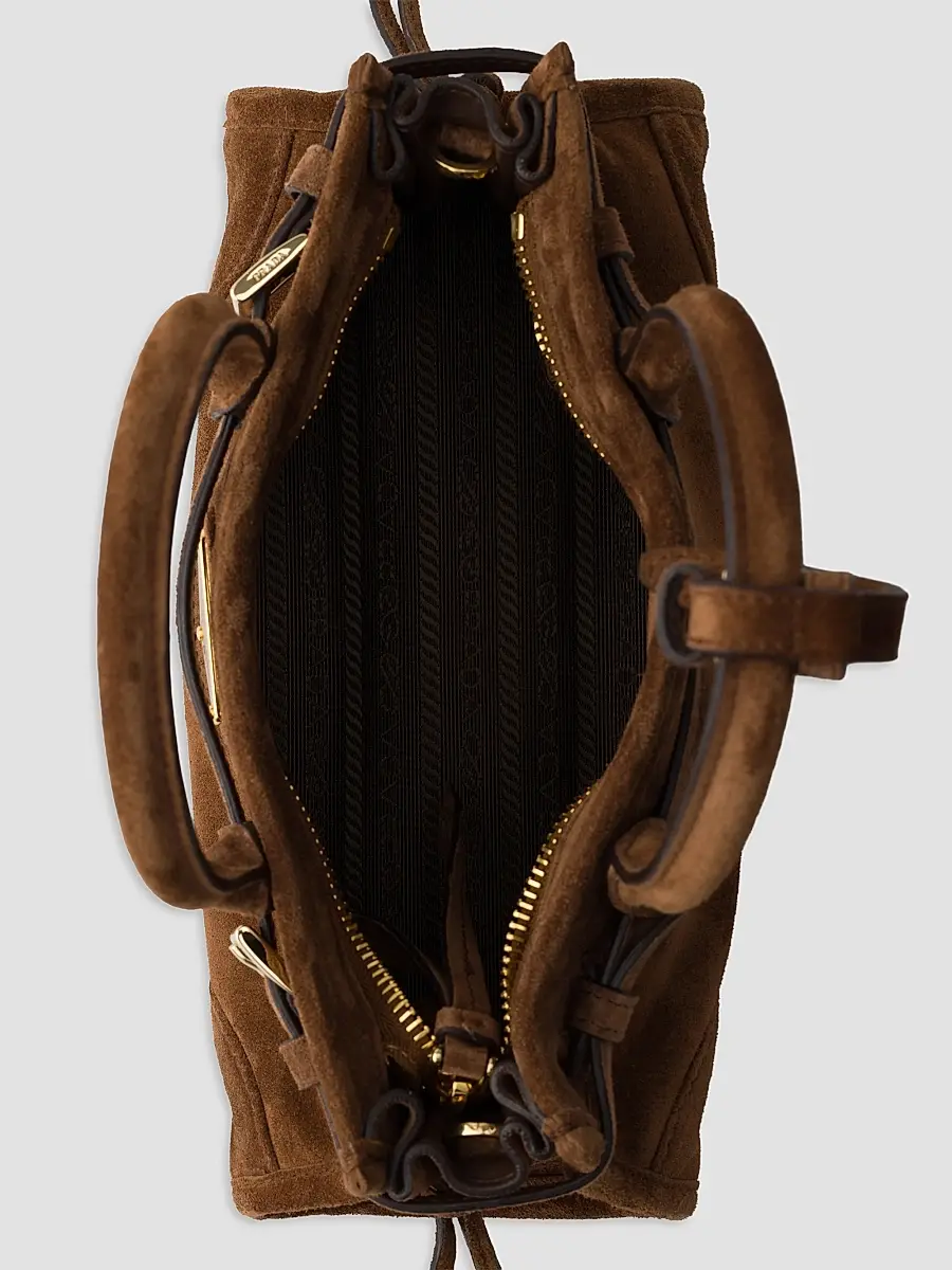 Prada Women's Bonnie Suede Top Handle Bag | Thumbnail 5 Prada Women's Bonnie Suede Top Handle Bag | Thumbnail 5