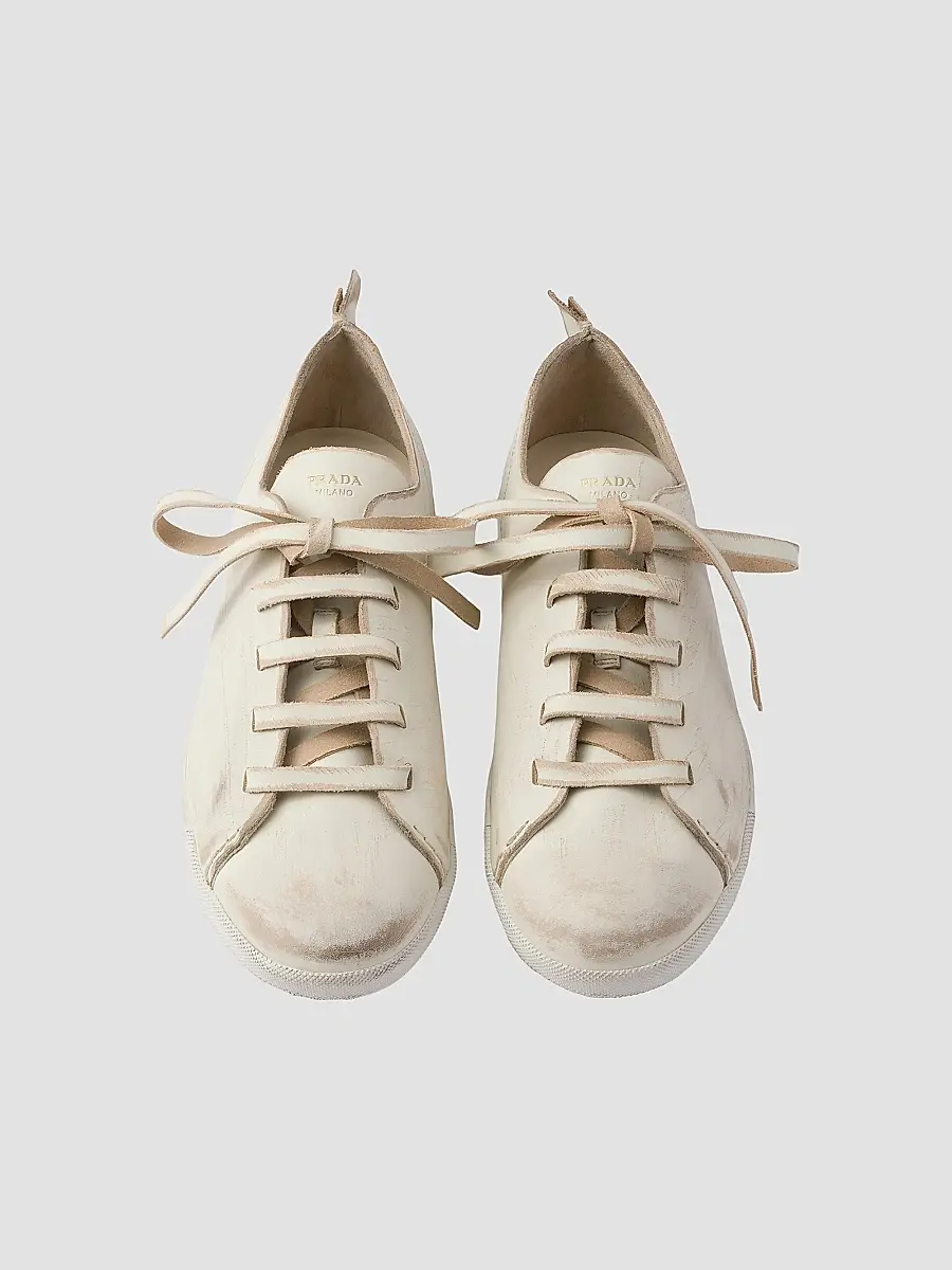 Prada Women's Leather Sneakers | Thumbnail 2