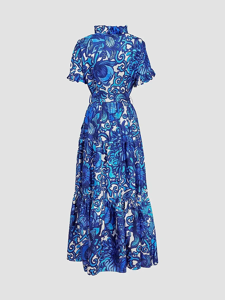 La DoubleJ Women's Long and Sassy Dress - Anemone Blue | Thumbnail 2