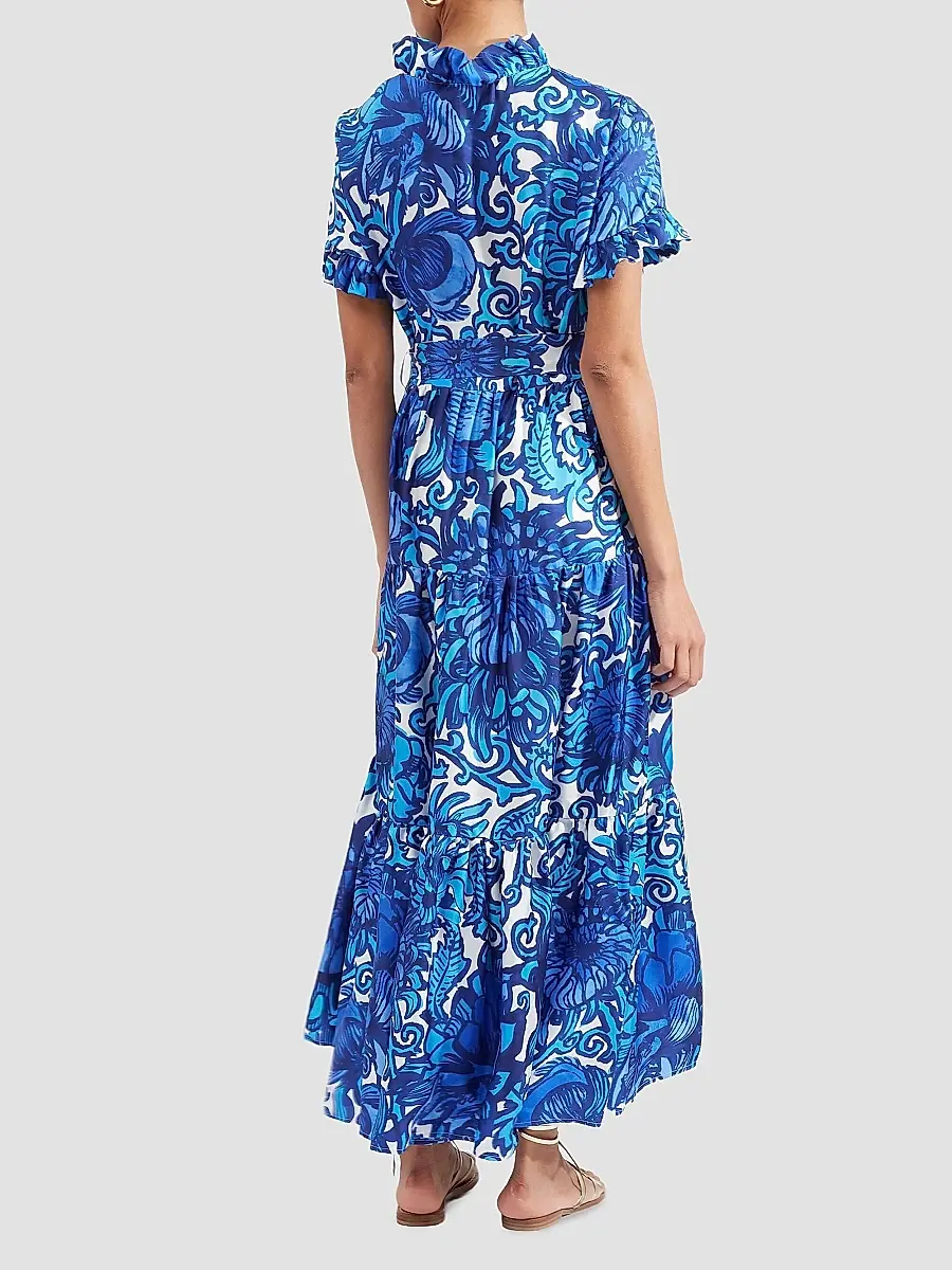 La DoubleJ Women's Long and Sassy Dress - Anemone Blue | Thumbnail 4