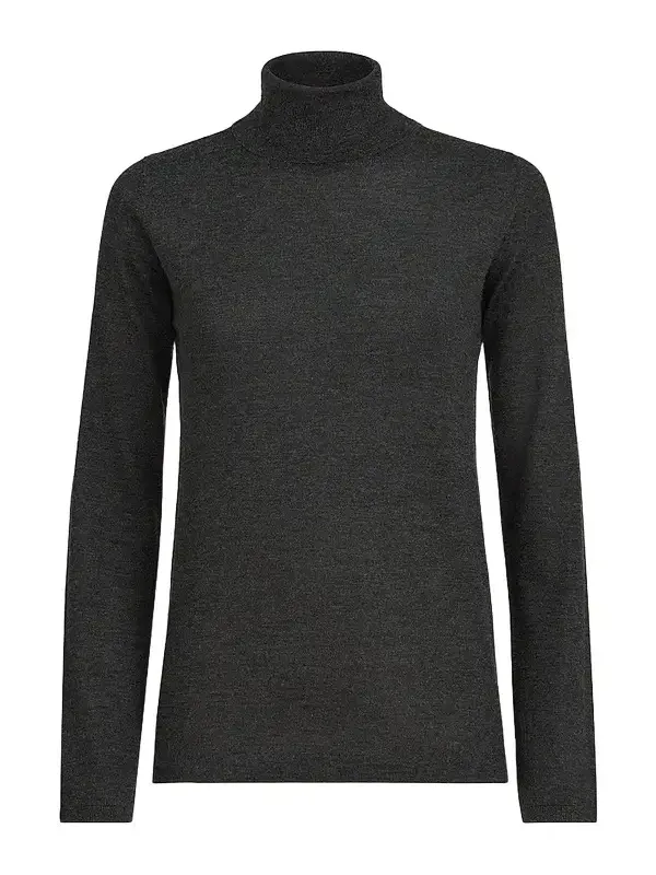 Brunello Cucinelli Women's Cashmere and Silk Lightweight Turtleneck Sweater