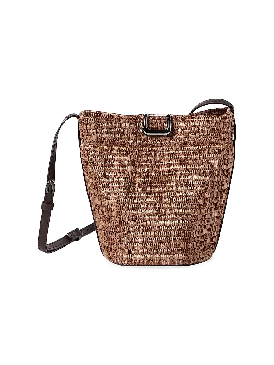Brunello Cucinelli Women's Sartorial Bucket Bag in Techno Cotton Raffia - Light Brown | Image 1 Brunello Cucinelli Women's Sartorial Bucket Bag in Techno Cotton Raffia - Light Brown | Image 1