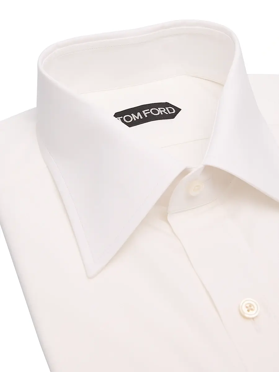 Tom Ford Men's Slim-Fit Cotton Poplin Dress Shirt | Thumbnail 2