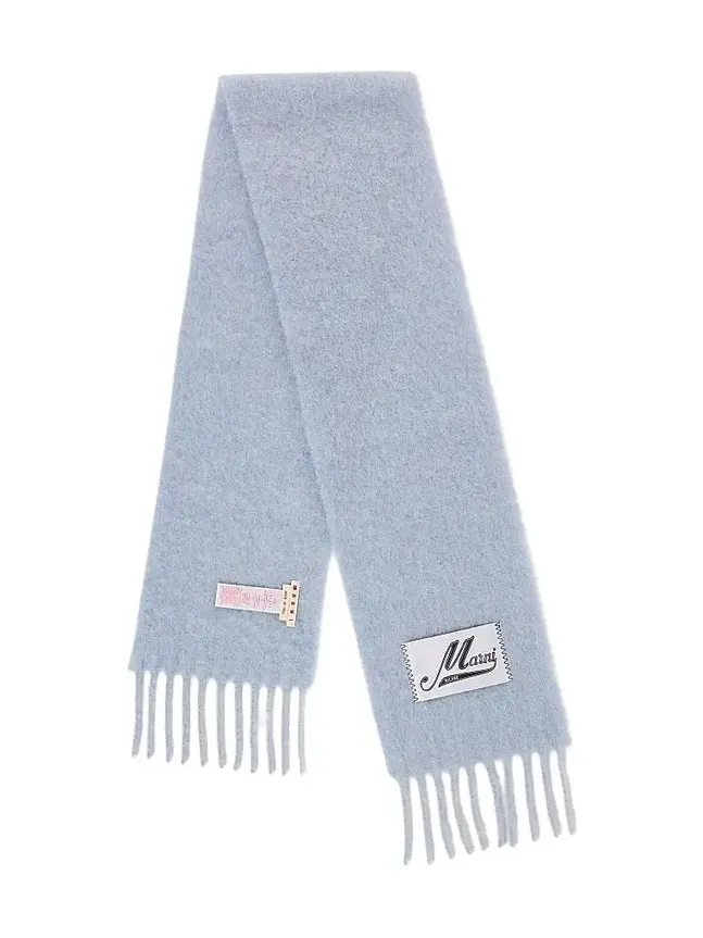 Marni Men's Alpaca Fringe-Trim Scarf