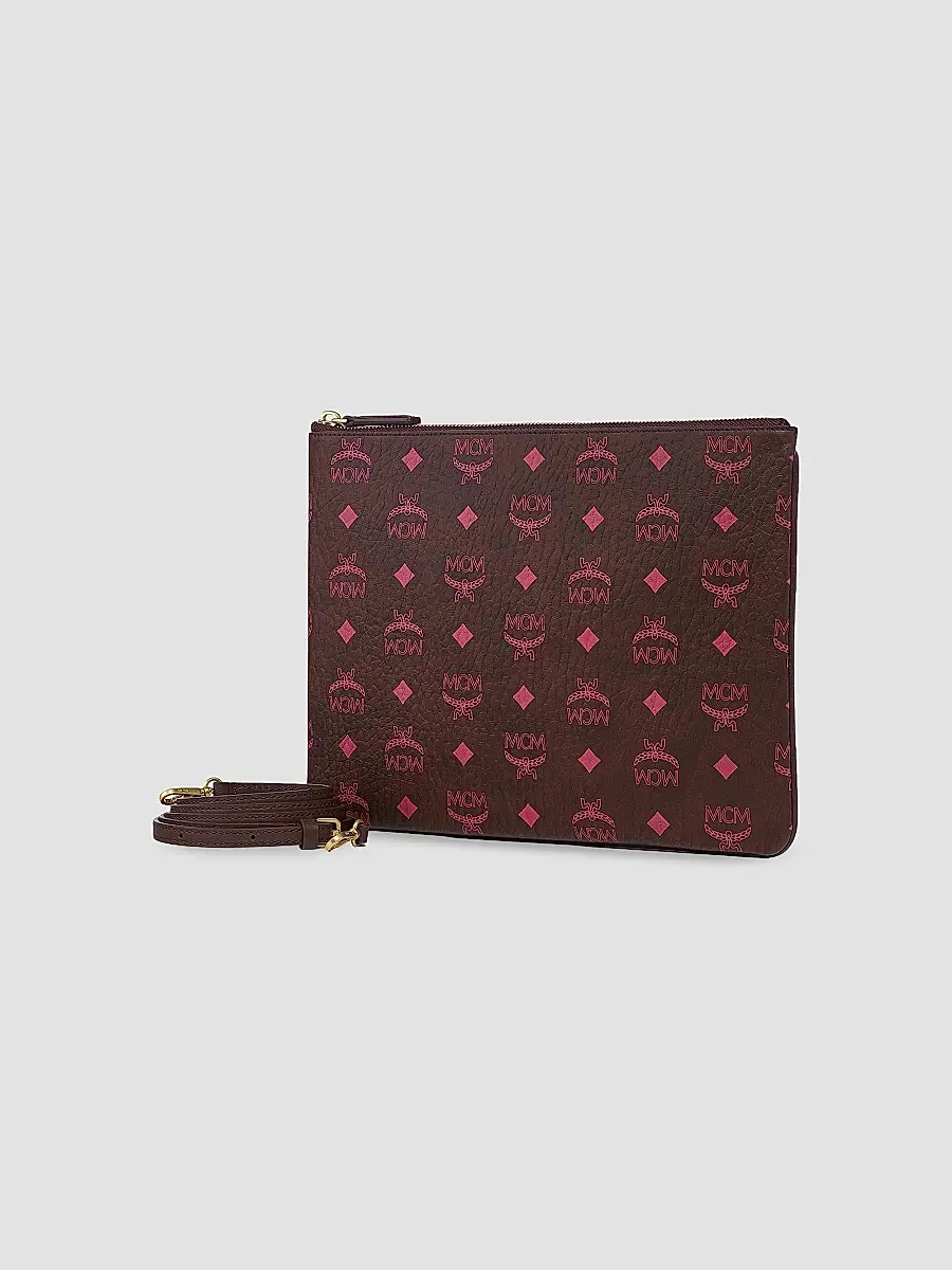 MCM Women's Aren Visetos Medium Flat Pouch | Thumbnail 3