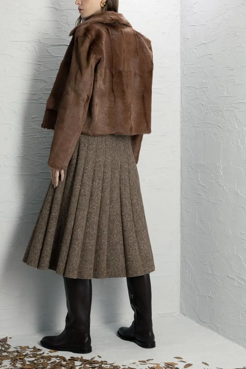 Brunello Cucinelli Button Front Fur Jacket | Thumbnail 4 Brunello Cucinelli Button Front Fur Jacket | Thumbnail 4