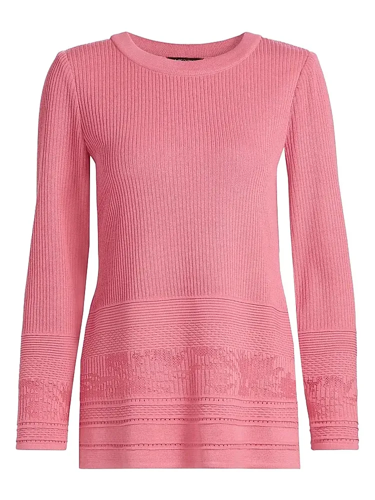 Women's Multi-Stitch Tonal Ribbed Soft Knit Tunic