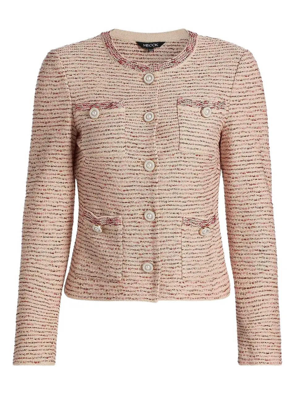 Misook Women's Heritage Ribbon Tweed Knit Jacket