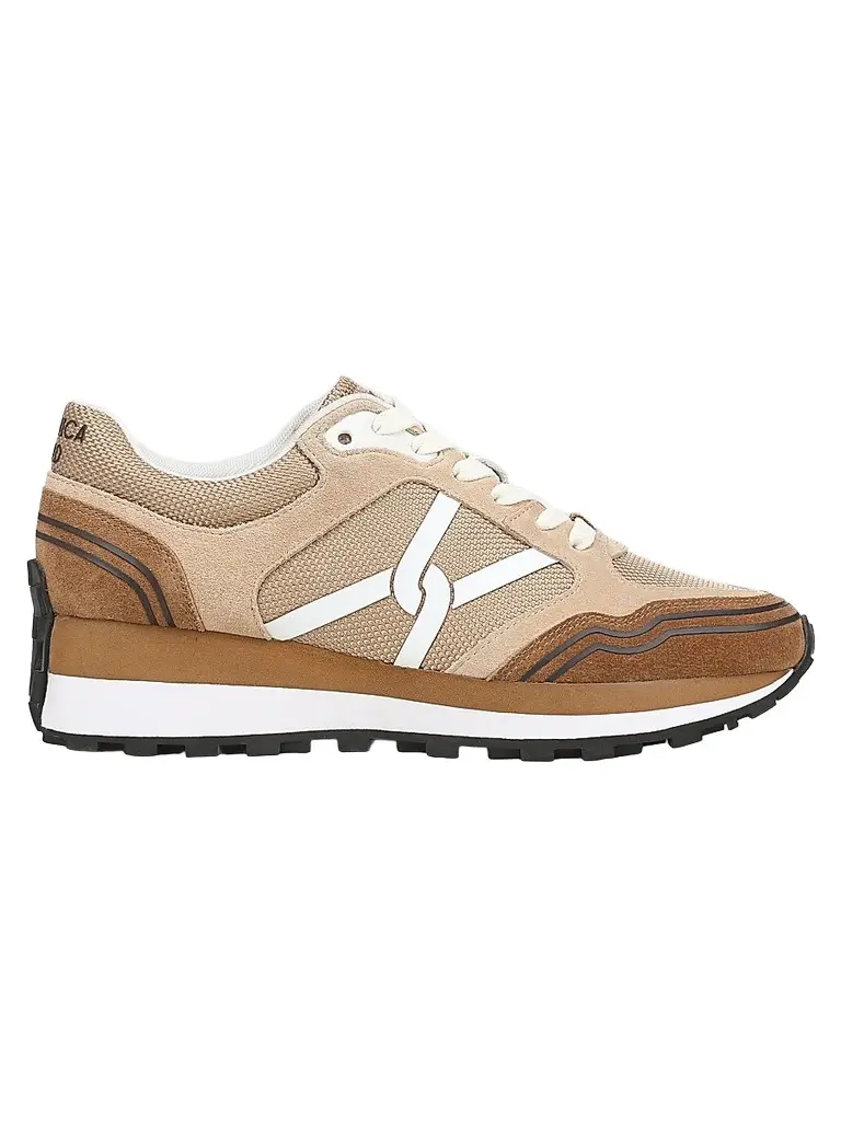 Veronica Beard Women's Valentina Sport Suede Low-Top Sneakers - Chestnut Ecru | Image 1 Veronica Beard Women's Valentina Sport Suede Low-Top Sneakers - Chestnut Ecru | Image 1