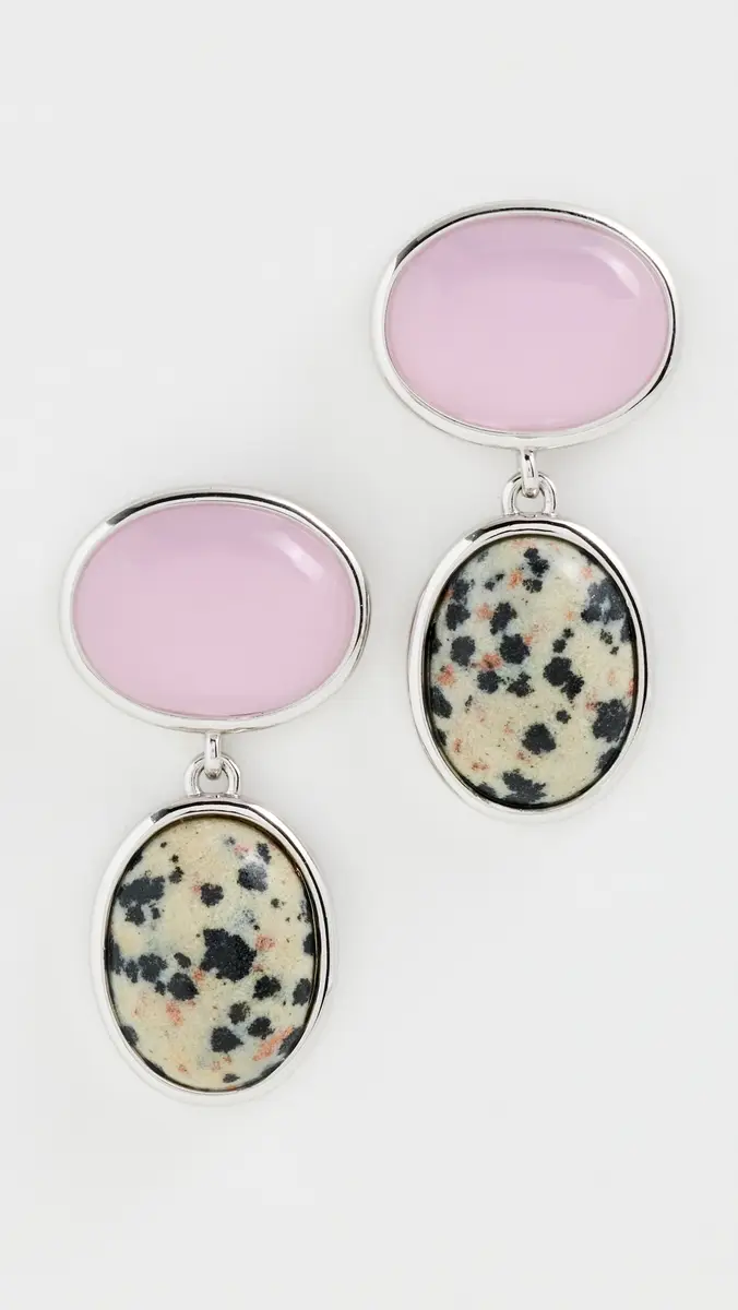 Luv AJ The Rose Quartz Palma Stud Earrings | Thumbnail 2