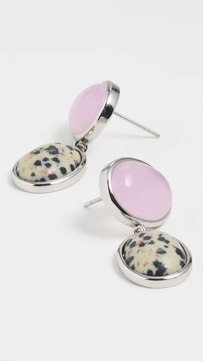 Luv AJ The Rose Quartz Palma Stud Earrings | Thumbnail 4