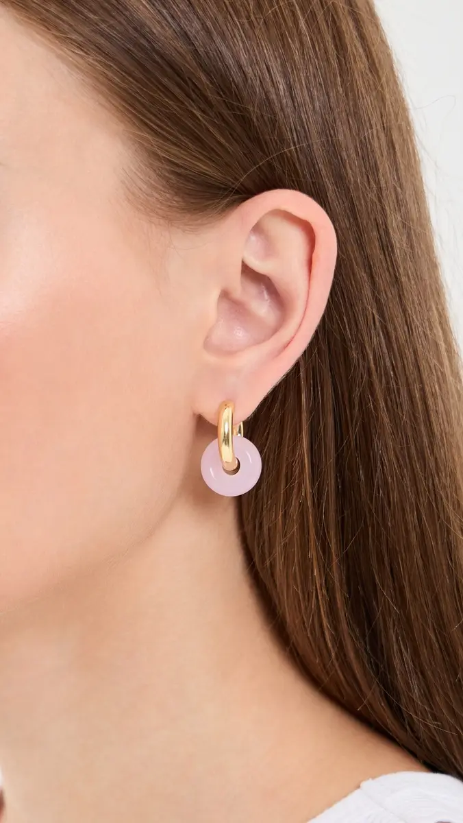Luv AJ The Rio Washer Hoop Earrings | Thumbnail 3