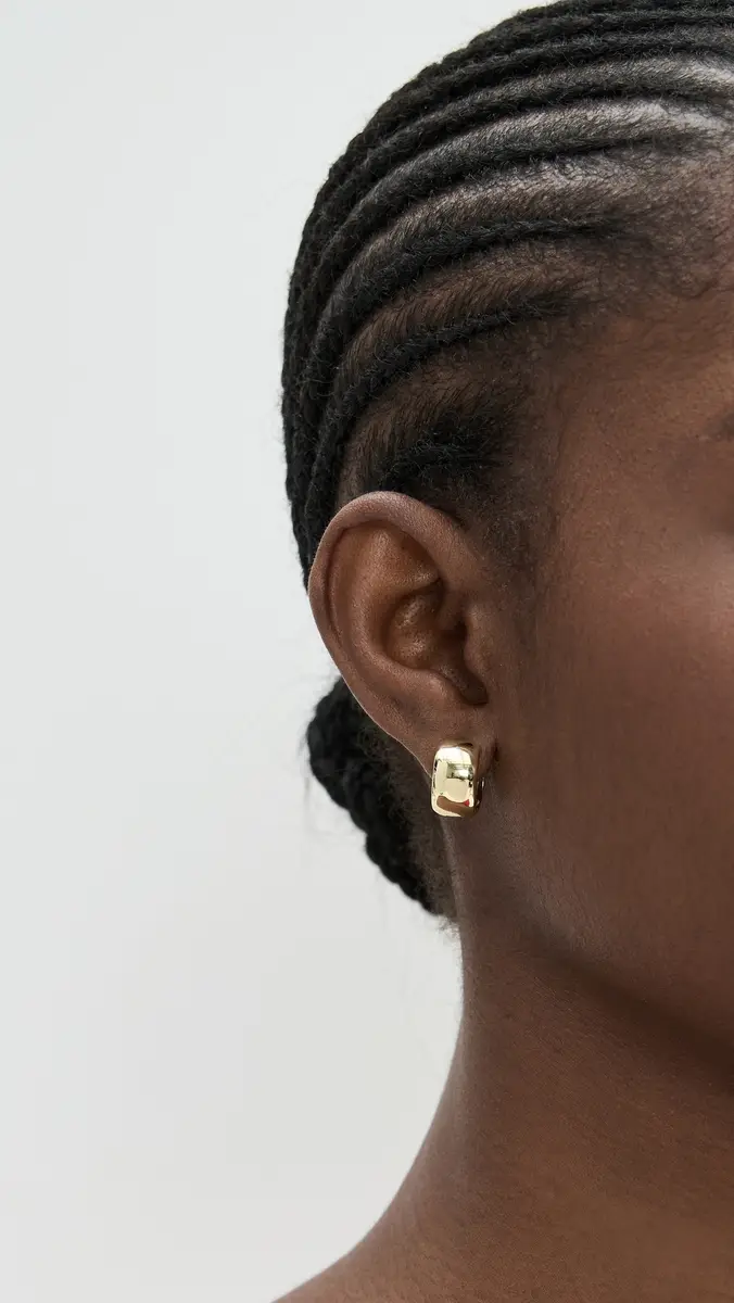 Shashi Petite Frame Huggie Hoop Earrings | Thumbnail 3