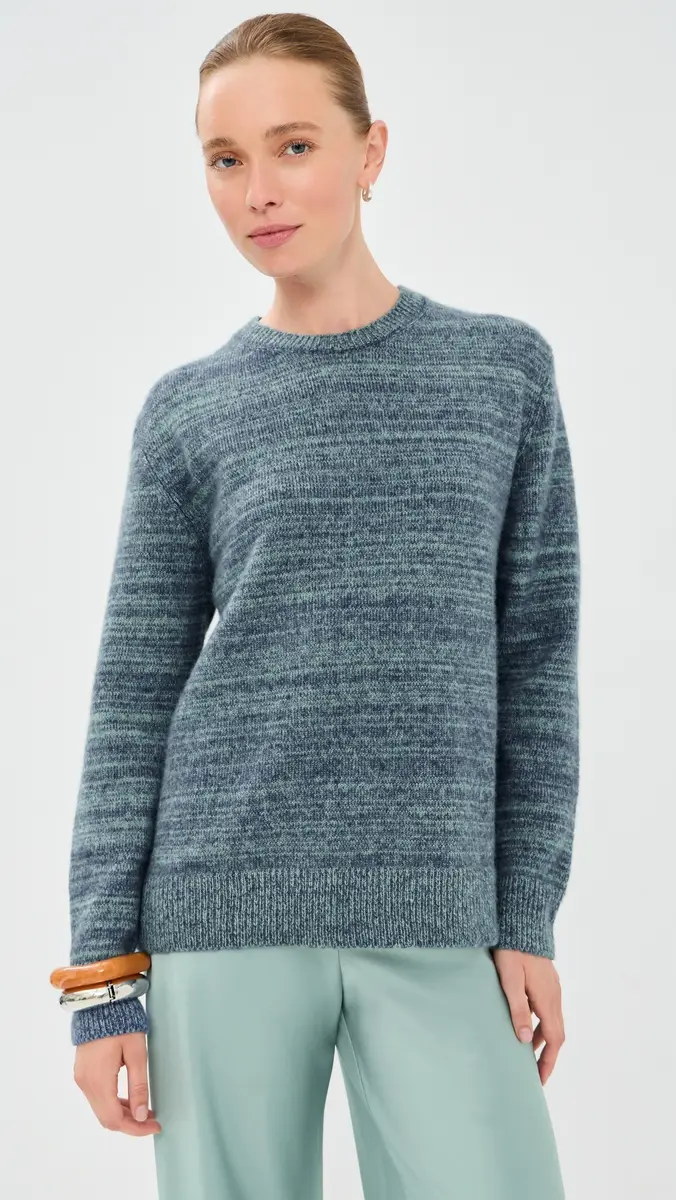 The Elder Statesman Unisex Nimbus Contrast Statesman Cashmere Sweater | Thumbnail 3 The Elder Statesman Unisex Nimbus Contrast Statesman Cashmere Sweater | Thumbnail 3