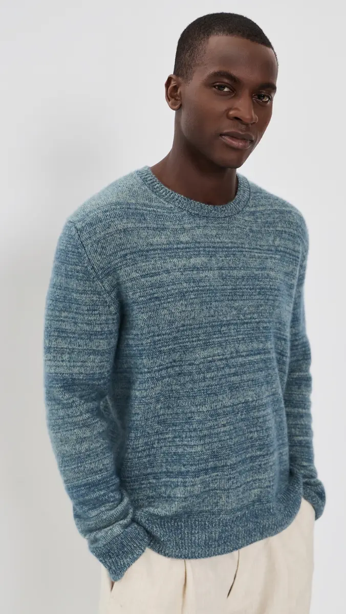 The Elder Statesman Unisex Nimbus Contrast Statesman Cashmere Sweater | Thumbnail 4 The Elder Statesman Unisex Nimbus Contrast Statesman Cashmere Sweater | Thumbnail 4