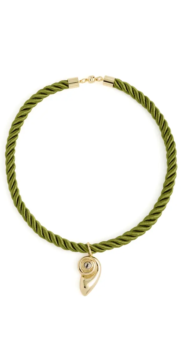 Luv AJ The Palma Shell Cord Necklace Gold One Size | Image 1 Luv AJ The Palma Shell Cord Necklace Gold One Size | Image 1