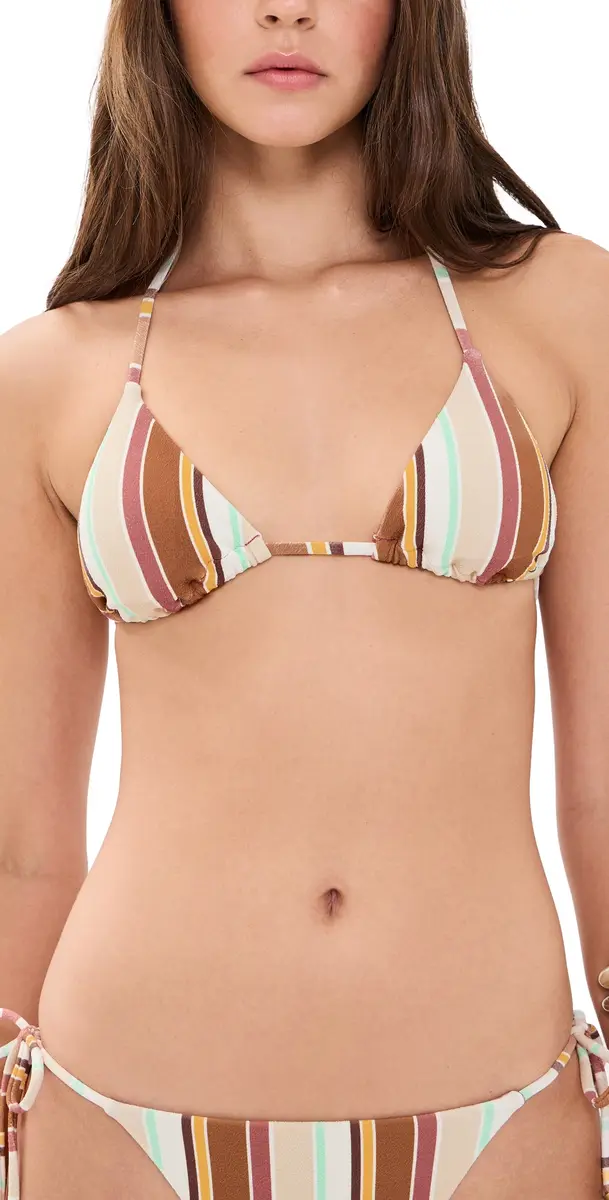 vitamin A Gia Triangle Bikini Top Sand Dunes Stripe L | Image 1 vitamin A Gia Triangle Bikini Top Sand Dunes Stripe L | Image 1