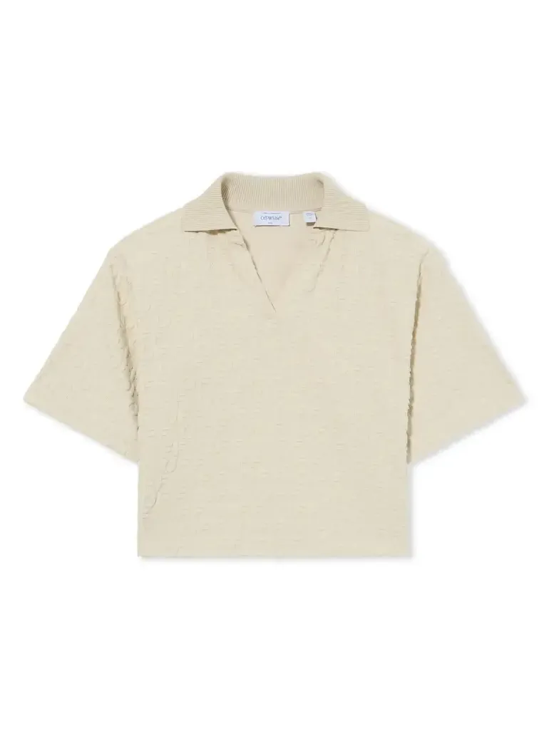 Terry Off Crop Polo