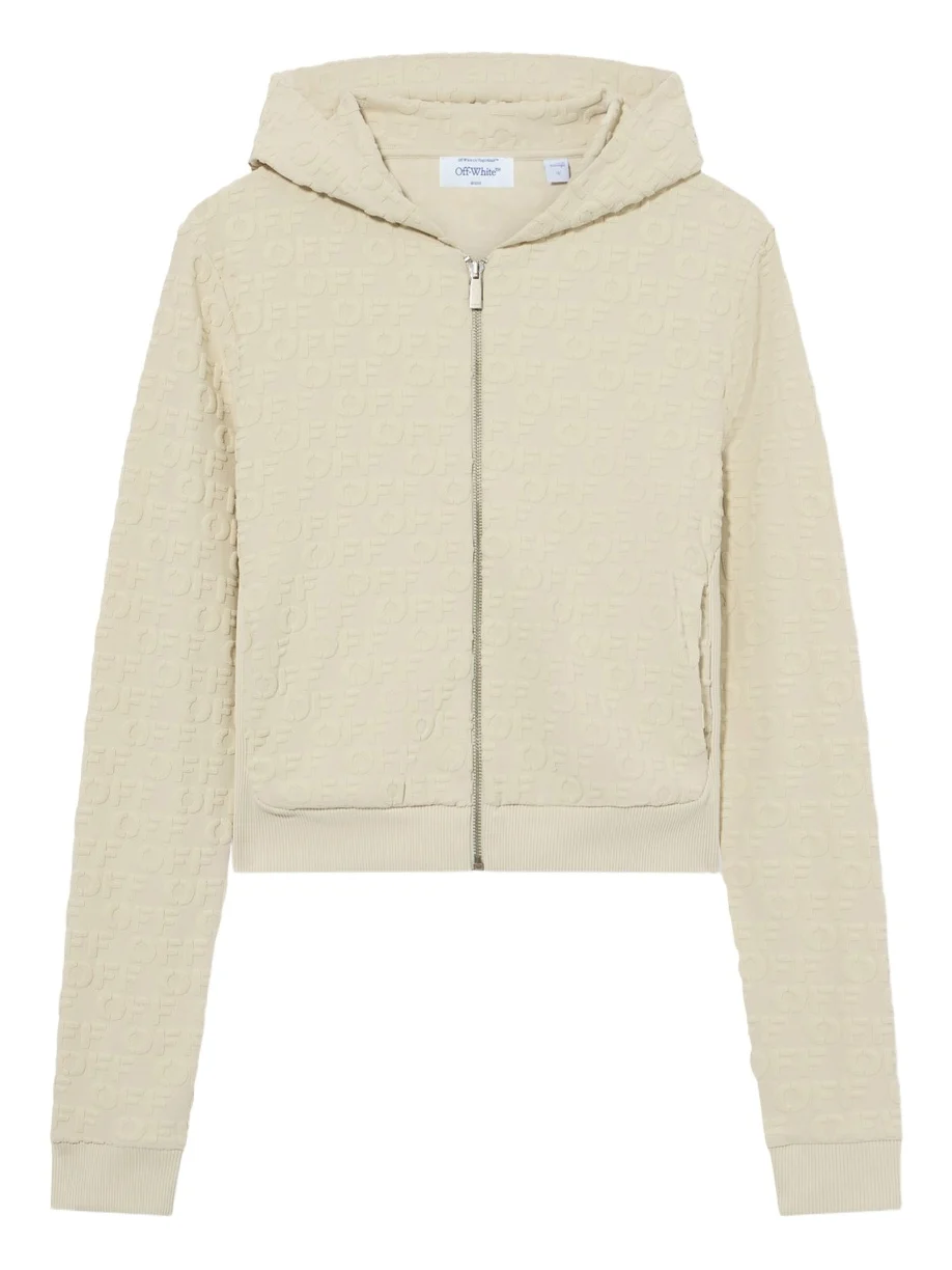 Terry Off Slim Zip-Up Hoodie