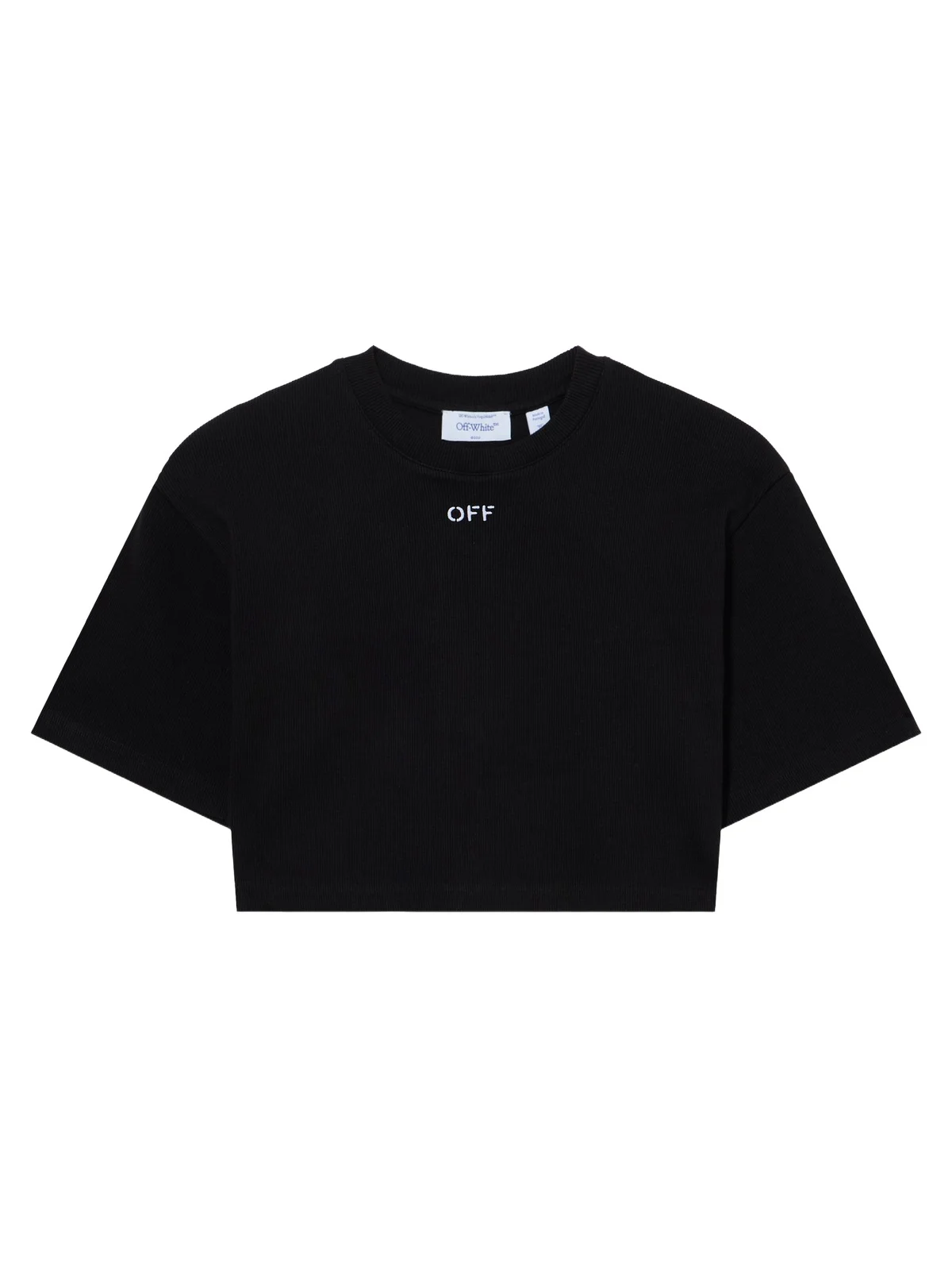 Off-White Off Stamp Rib Cropped Tee