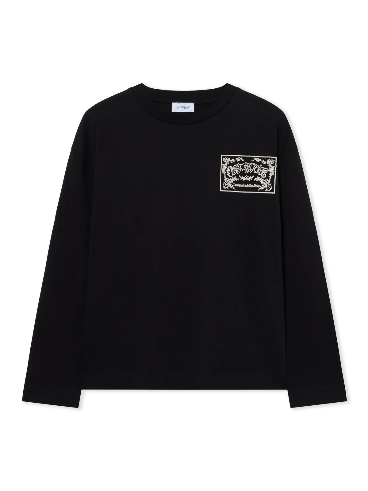 Embroidered Paisley Logo Long Sleeve T-Shirt