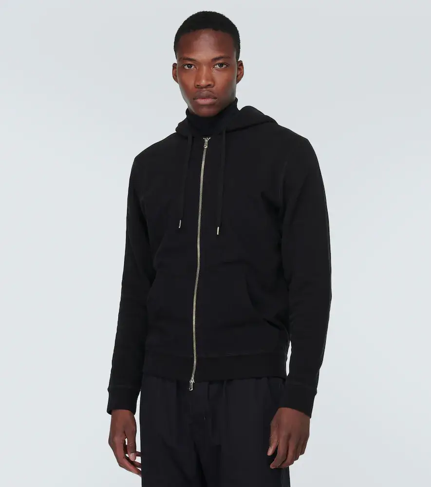Sunspel Loopback cotton hoodie | Thumbnail 5