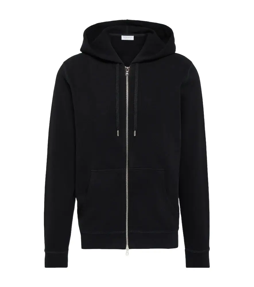 Sunspel Loopback cotton hoodie | Image 1 Sunspel Loopback cotton hoodie | Image 1