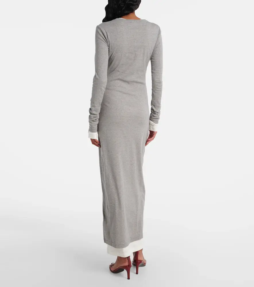 Jil Sander Layered cotton jersey maxi dress | Thumbnail 3
