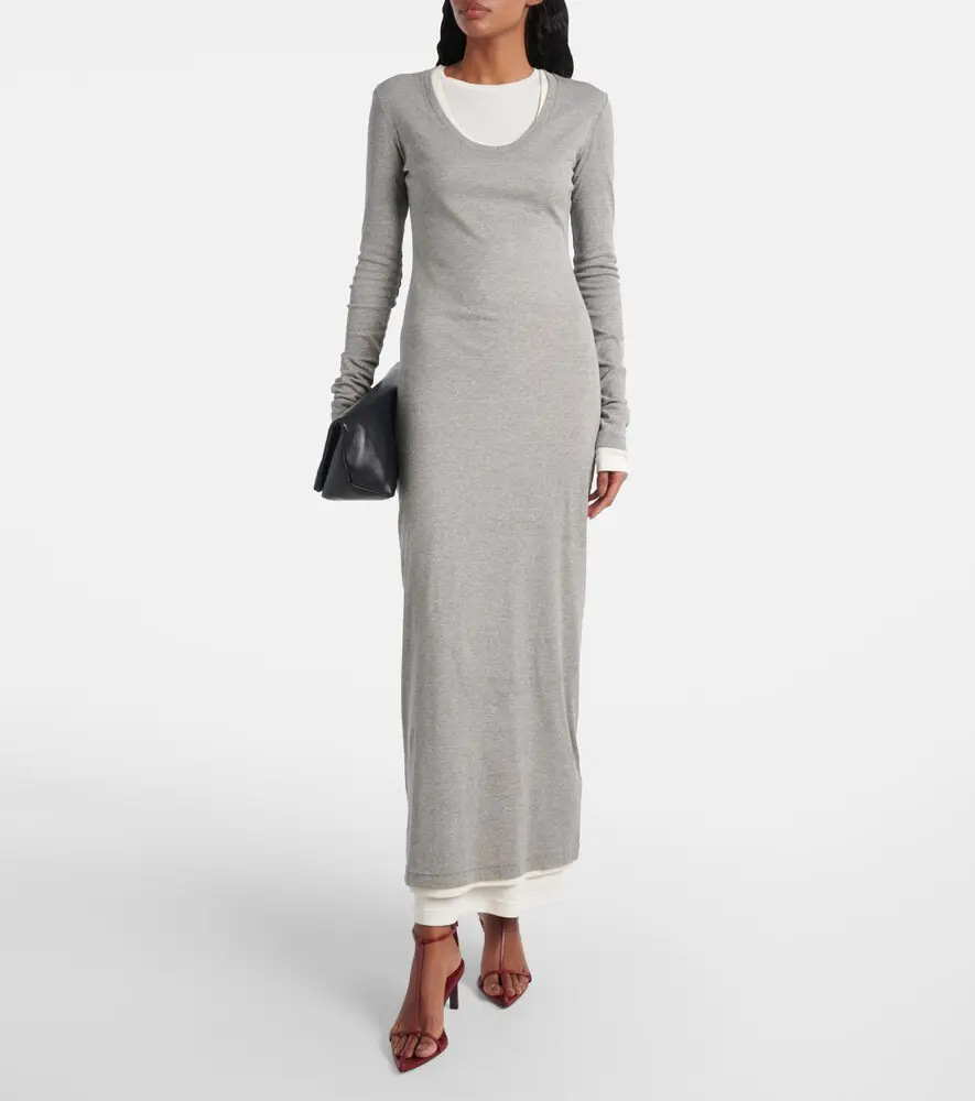Jil Sander Layered cotton jersey maxi dress | Thumbnail 6