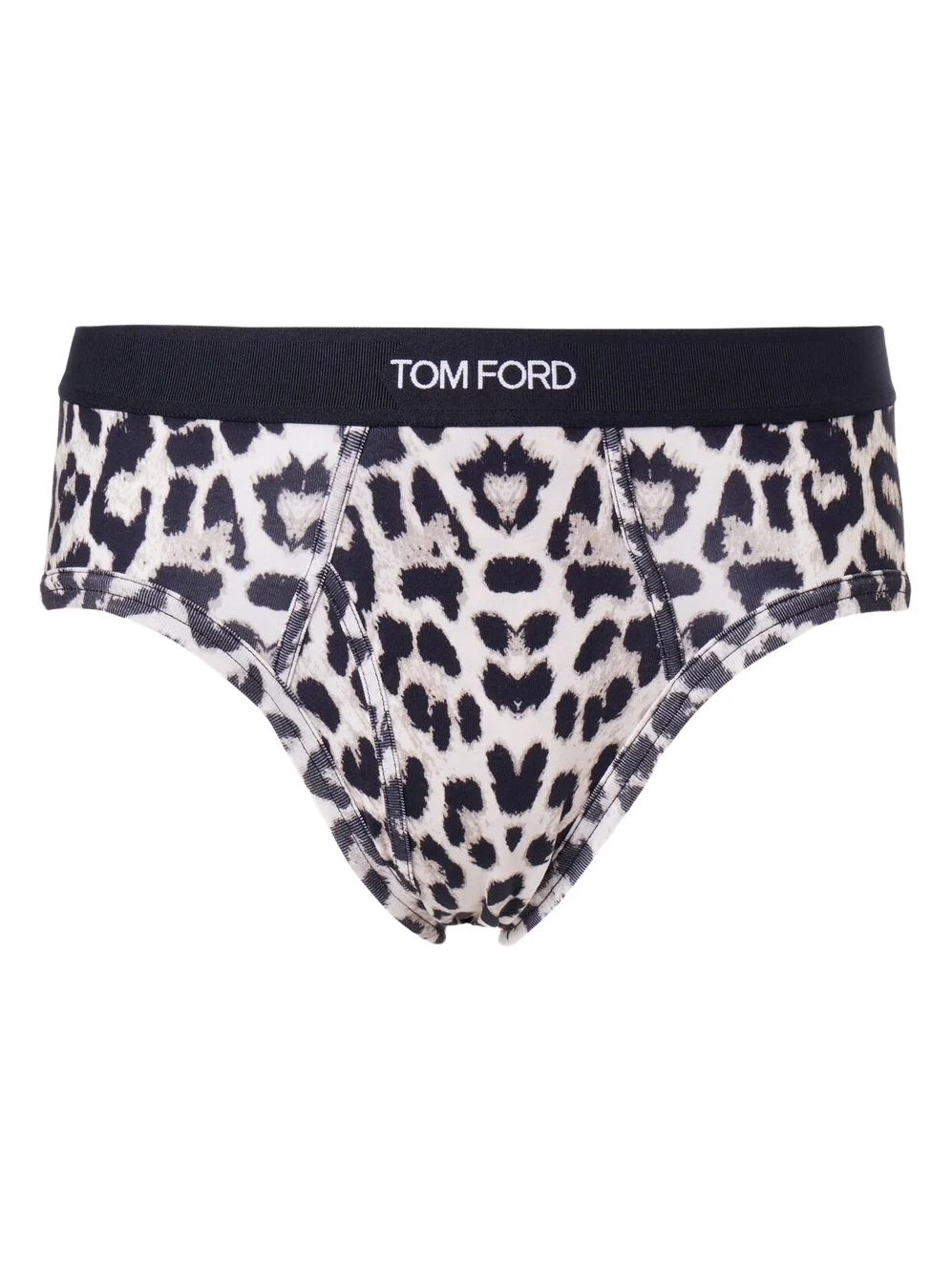 Tom Ford Leopard-print cotton-blend briefs