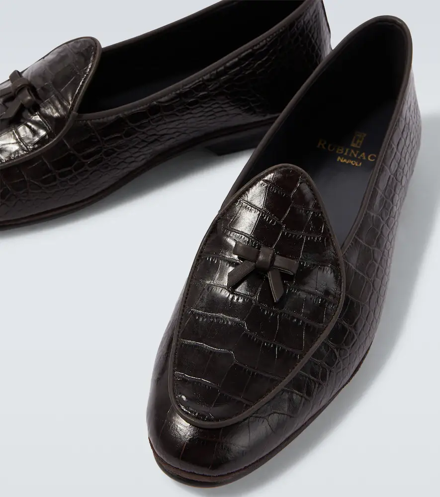 Rubinacci Marfy croc-effect leather loafers | Thumbnail 2 Rubinacci Marfy croc-effect leather loafers | Thumbnail 2