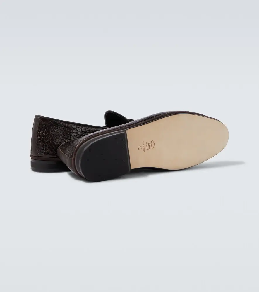 Rubinacci Marfy croc-effect leather loafers | Thumbnail 3 Rubinacci Marfy croc-effect leather loafers | Thumbnail 3