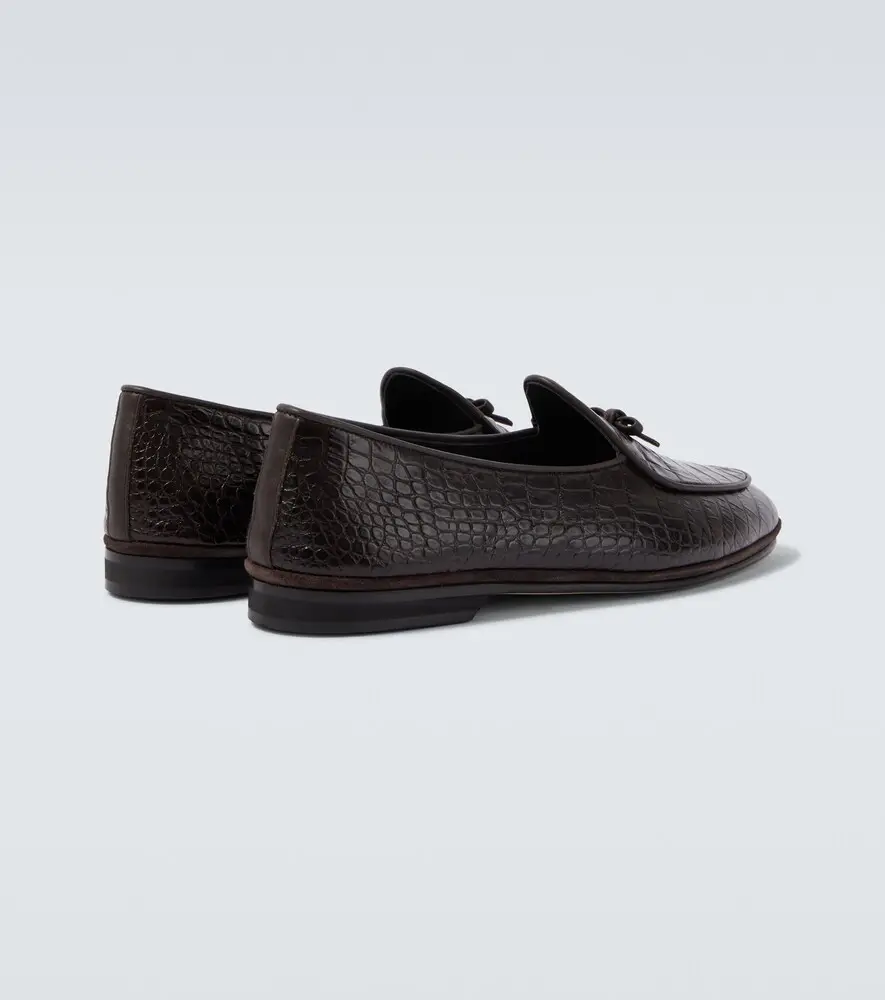 Rubinacci Marfy croc-effect leather loafers | Thumbnail 4 Rubinacci Marfy croc-effect leather loafers | Thumbnail 4