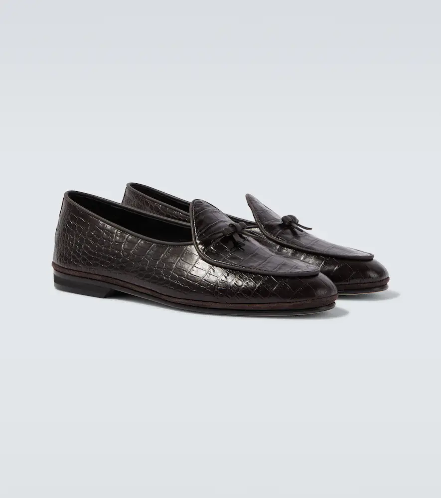 Rubinacci Marfy croc-effect leather loafers | Thumbnail 6 Rubinacci Marfy croc-effect leather loafers | Thumbnail 6