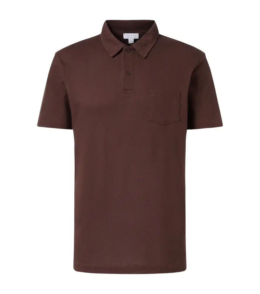Sunspel Cotton polo shirt | Image 1 Sunspel Cotton polo shirt | Image 1