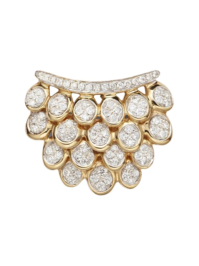 Blossom 14kt gold single earring with diamonds Blossom 14kt gold single earring with diamonds