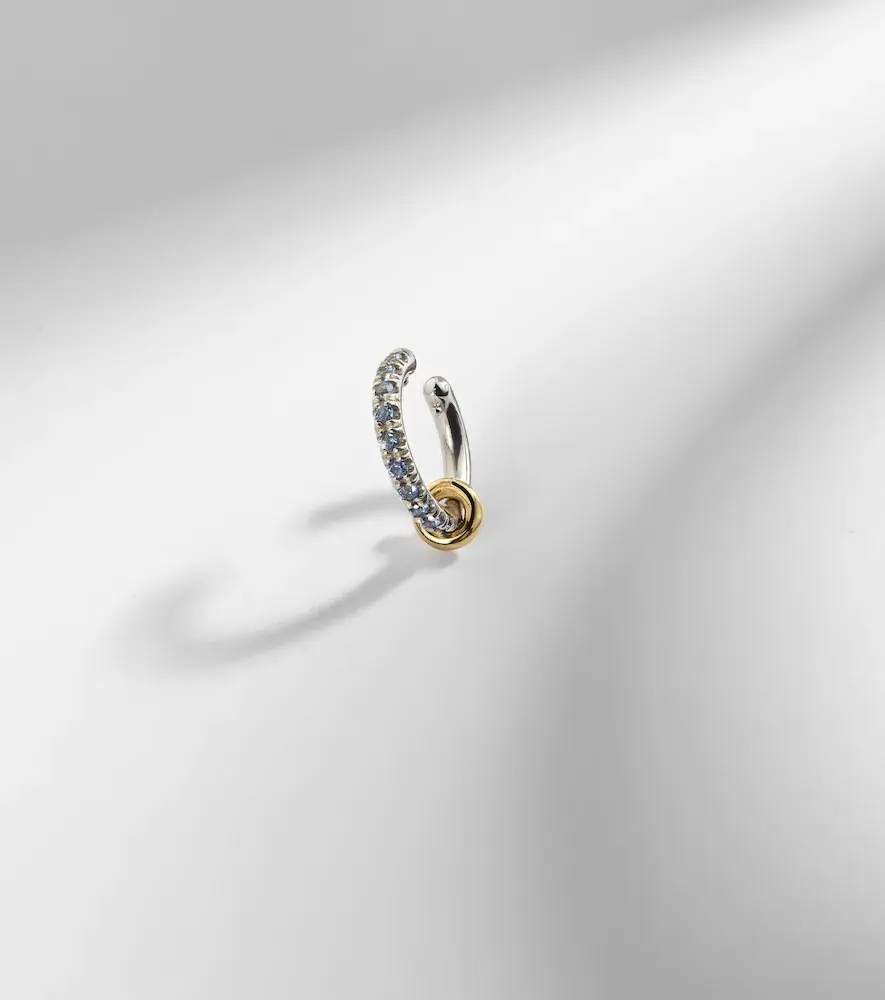 Spinelli Kilcollin Ombré sterling silver and 18kt yellow gold ear cuff with sapphires | Thumbnail 5