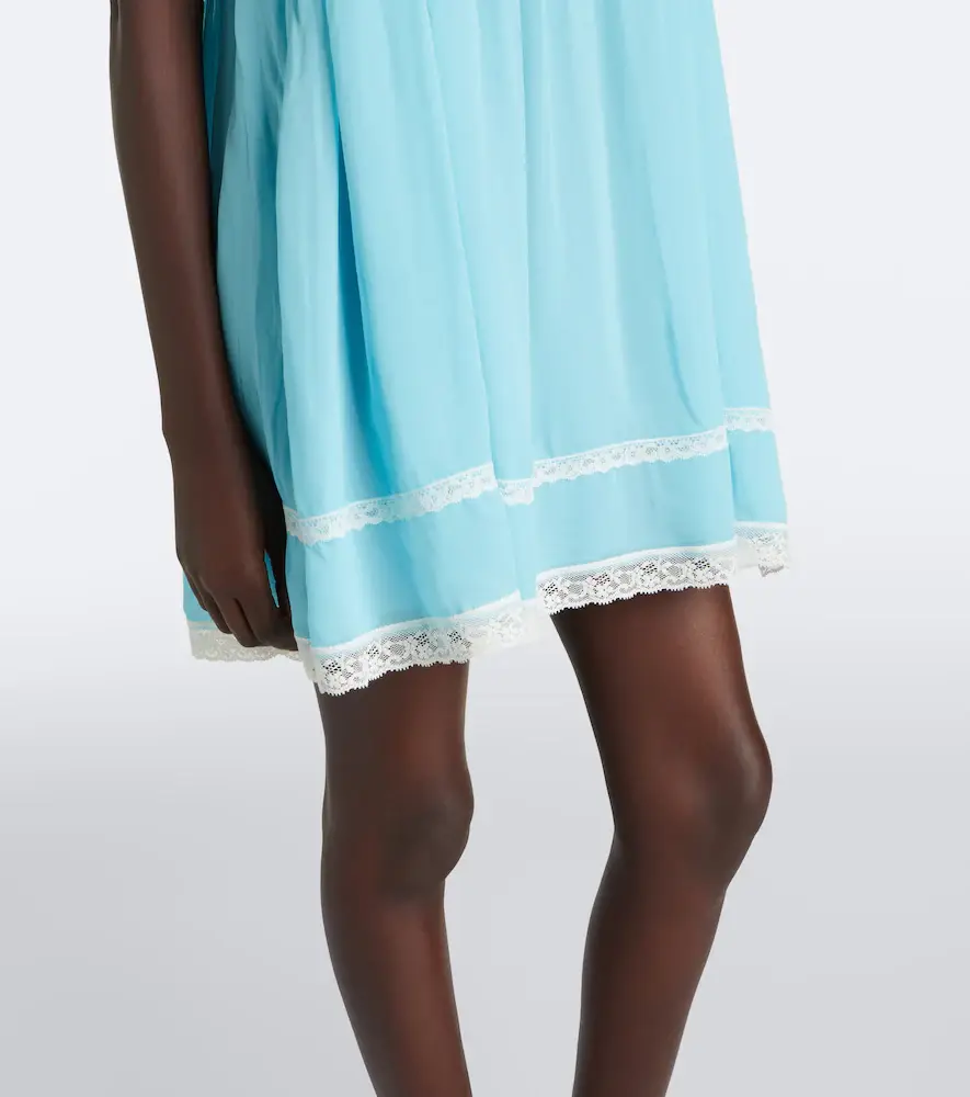 DÔEN Dôen Clemente lace-trimmed silk minidress | Thumbnail 5