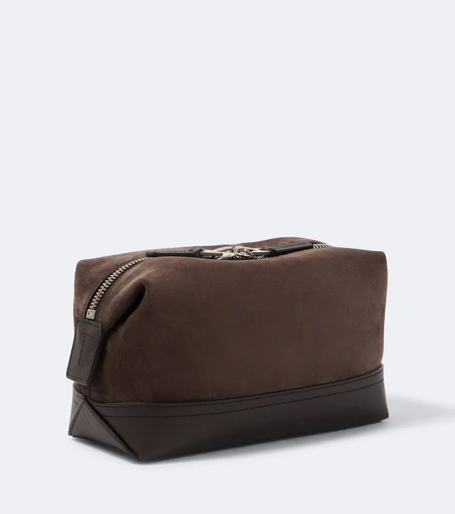 Tom Ford Leather-trimmed suede toiletry bag | Thumbnail 2