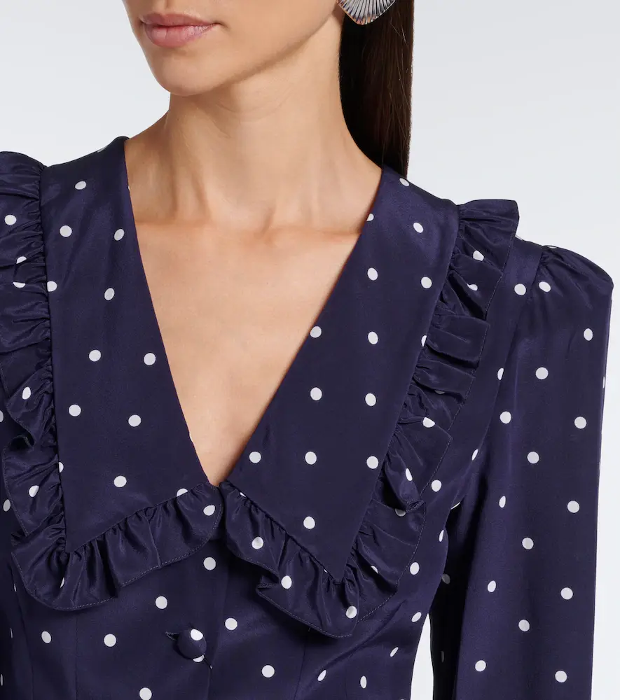Alessandra Rich Belted polka-dot silk midi dress | Thumbnail 2 Alessandra Rich Belted polka-dot silk midi dress | Thumbnail 2