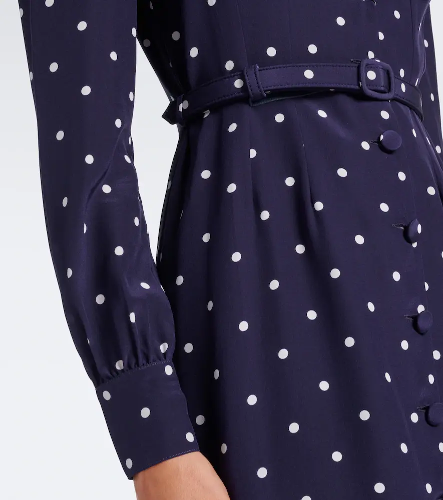 Alessandra Rich Belted polka-dot silk midi dress | Thumbnail 3 Alessandra Rich Belted polka-dot silk midi dress | Thumbnail 3