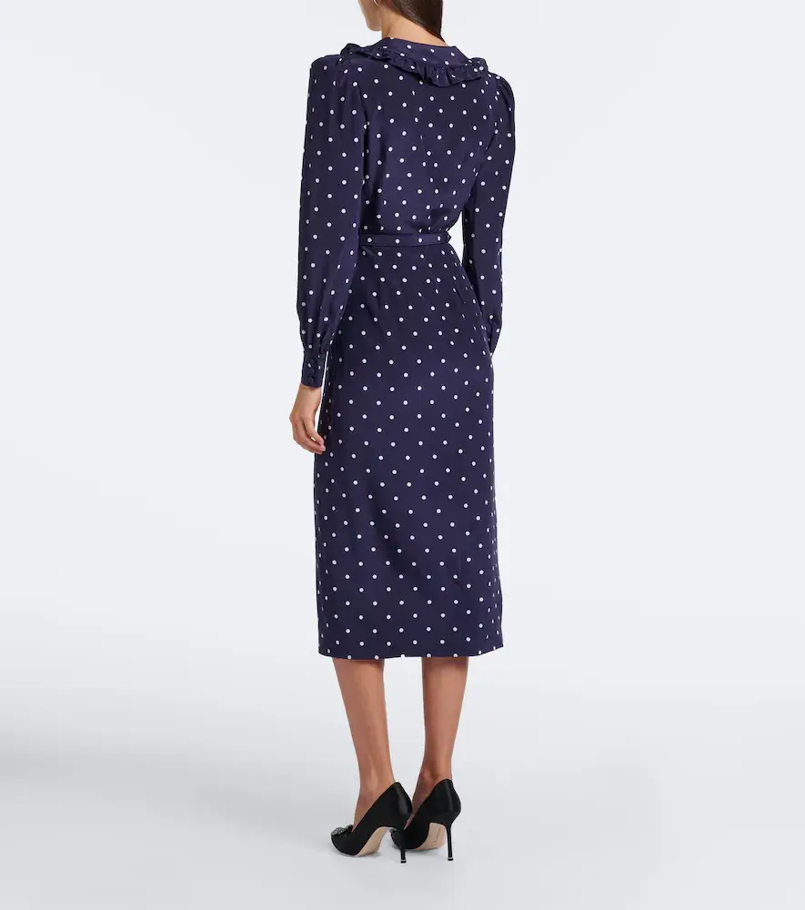 Alessandra Rich Belted polka-dot silk midi dress | Thumbnail 4 Alessandra Rich Belted polka-dot silk midi dress | Thumbnail 4