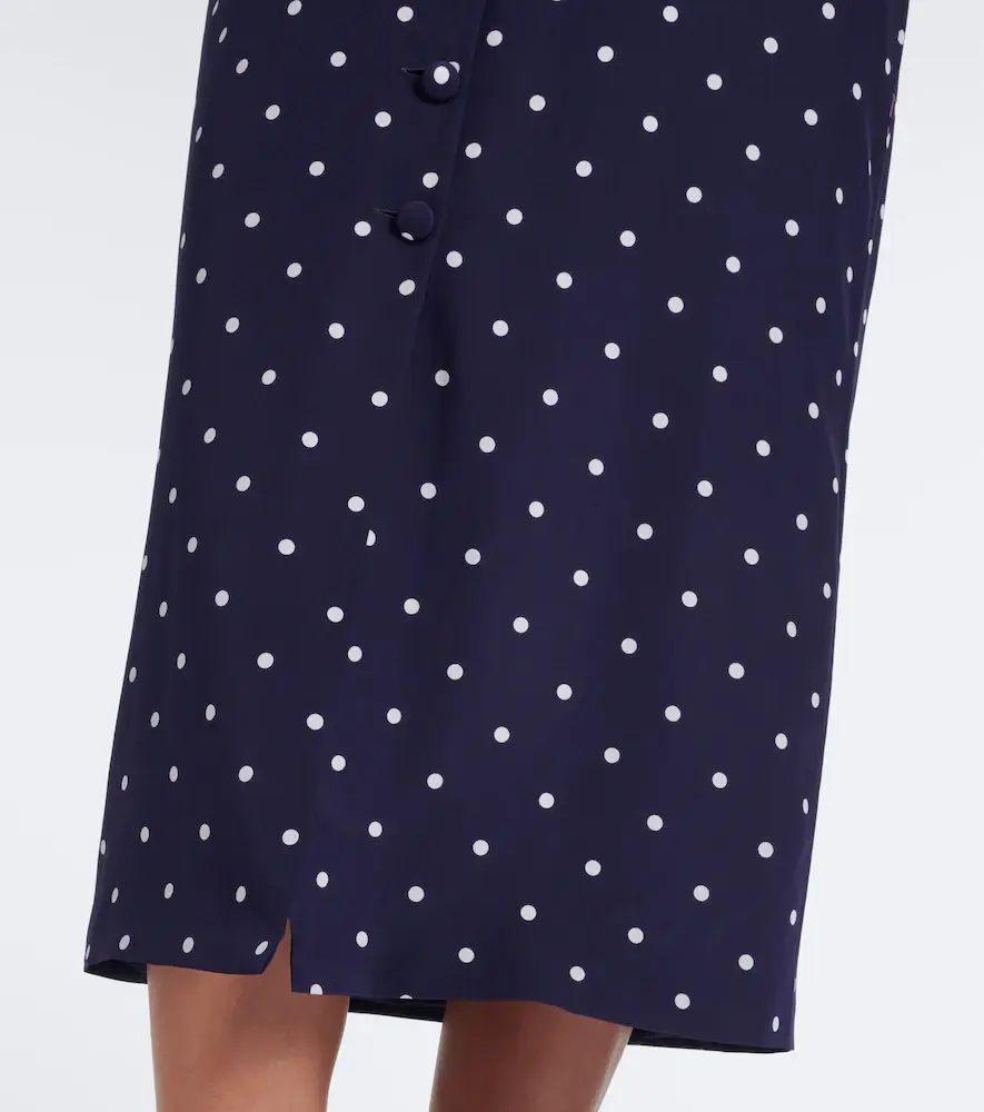 Alessandra Rich Belted polka-dot silk midi dress | Thumbnail 6 Alessandra Rich Belted polka-dot silk midi dress | Thumbnail 6