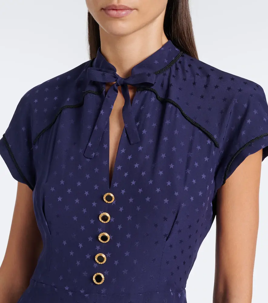 Alessandra Rich Silk jacquard midi dress | Thumbnail 5 Alessandra Rich Silk jacquard midi dress | Thumbnail 5