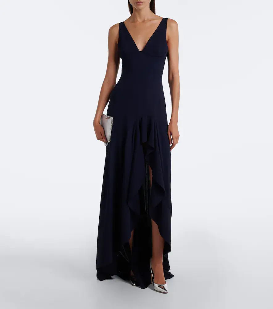 Stella McCartney Ruffled georgette gown | Thumbnail 4