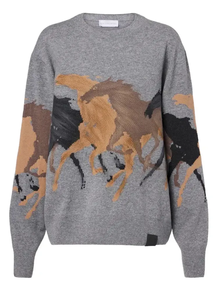 Intarsia virgin wool sweater Intarsia virgin wool sweater
